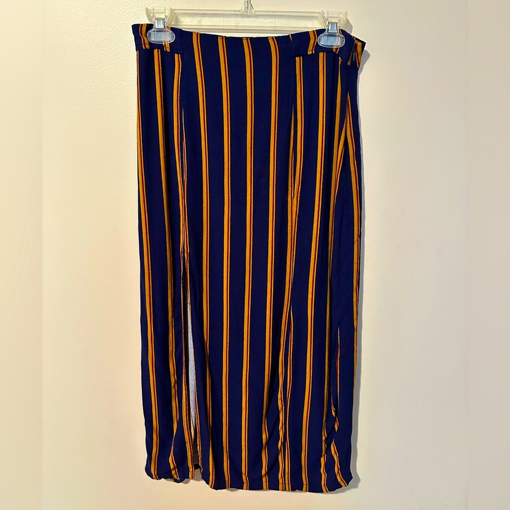 Free People, navy midi skirt